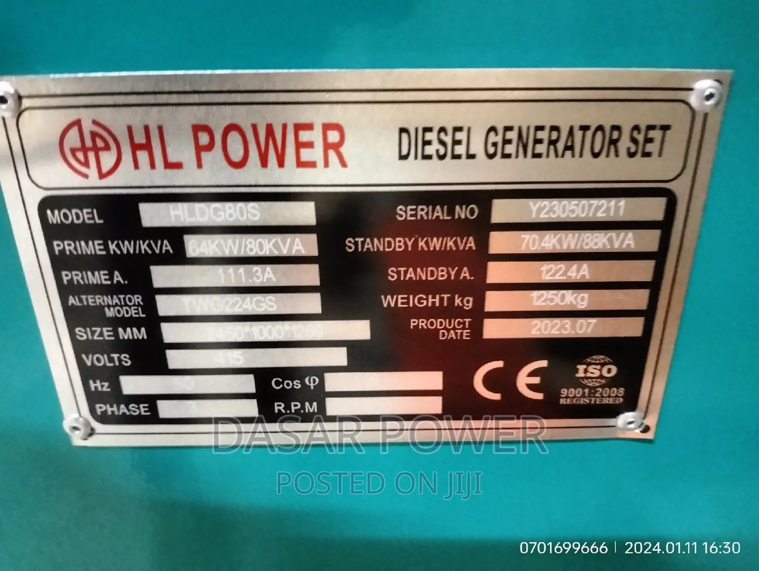 80kva Super Silent Power Generator