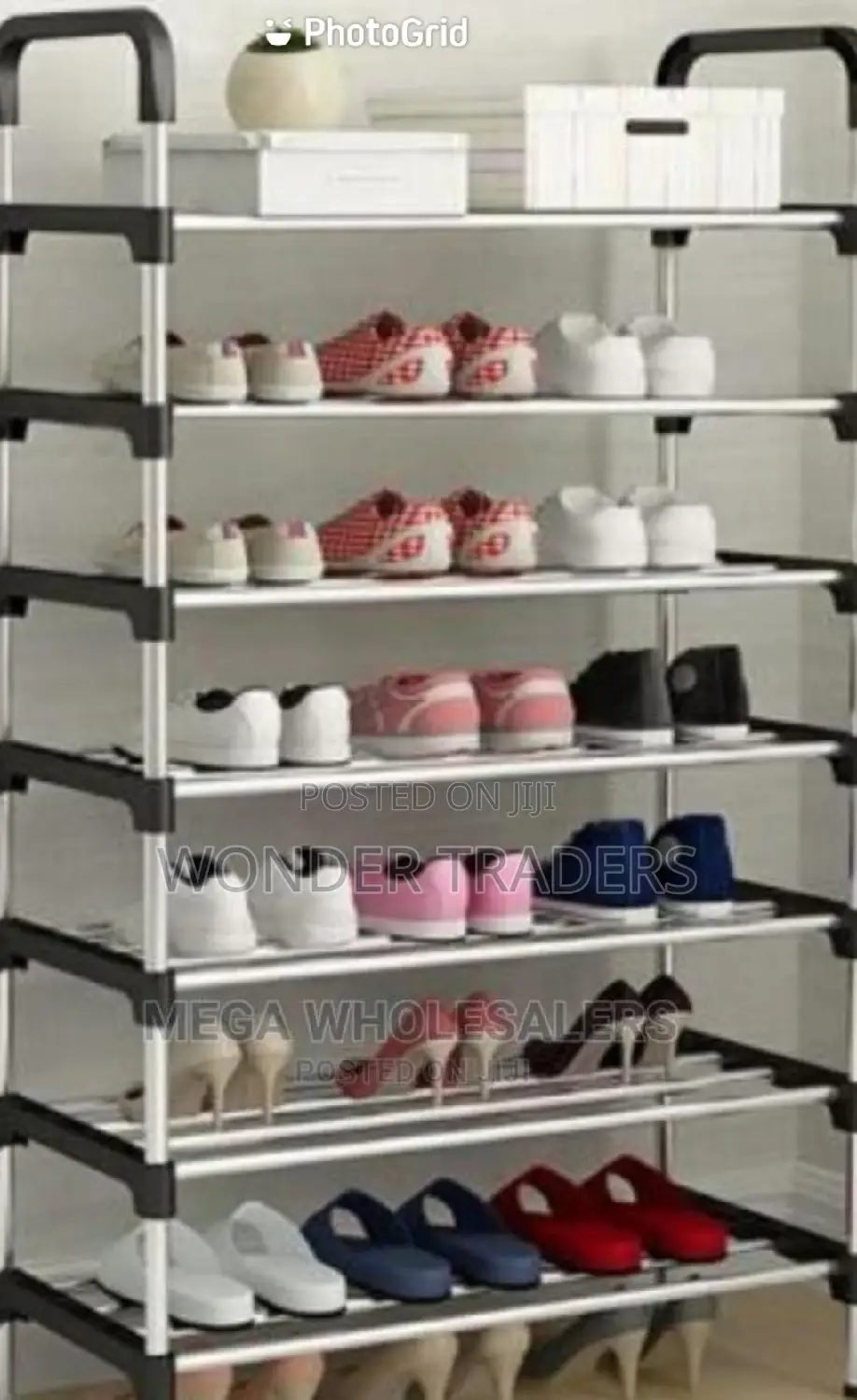 Executive Metallic Stand Shoe Rack 7 Tier