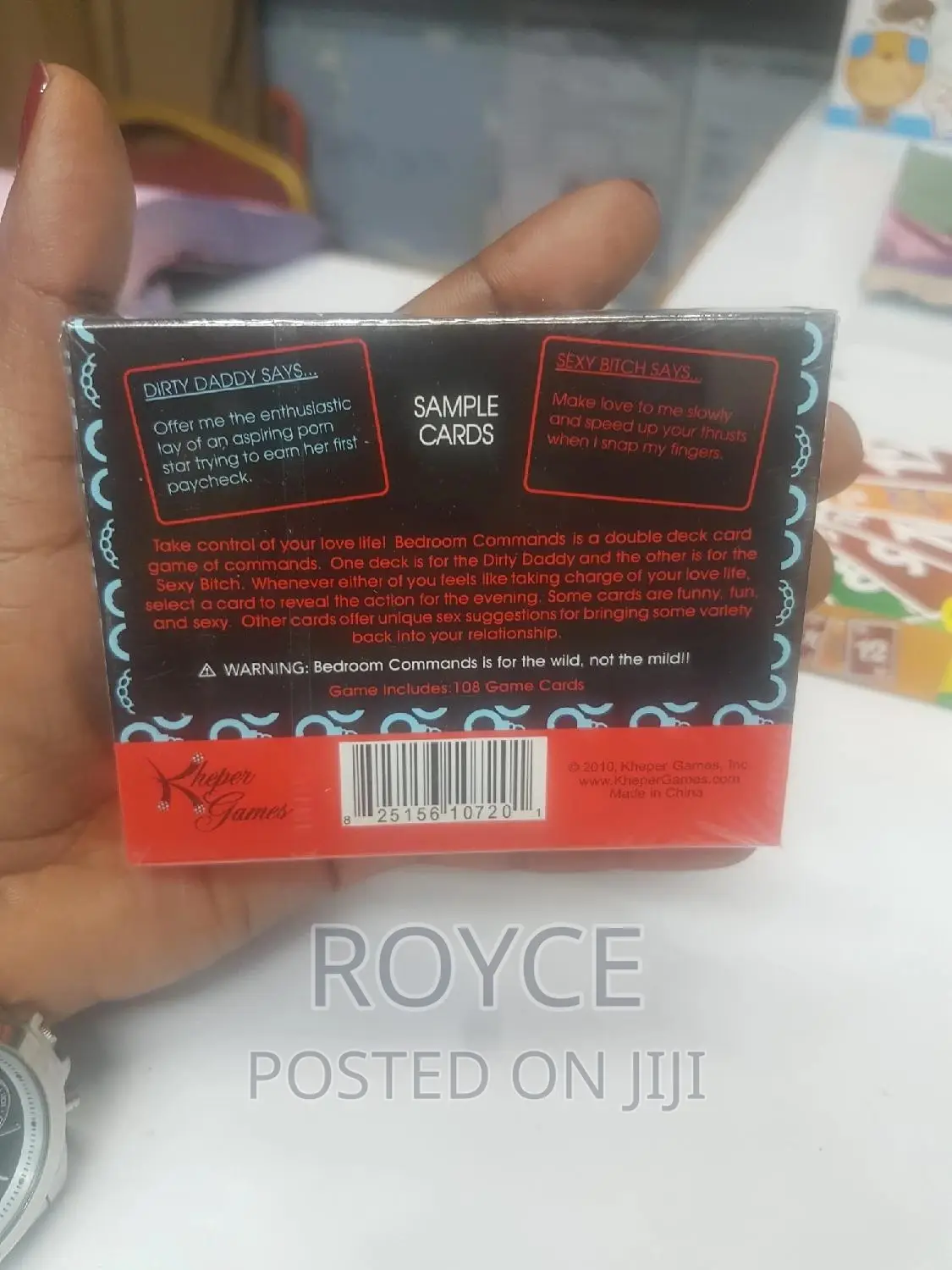 Bedroom Commands Card Game