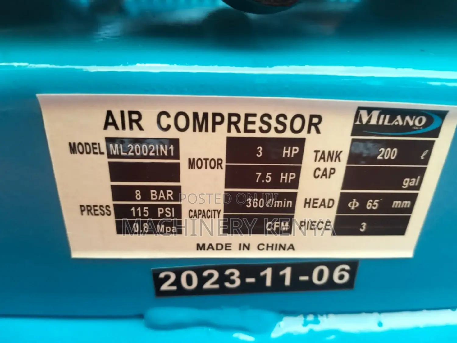 200l Air Compressor Both Electric and Petrol