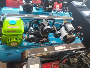 2 in 1 Air Compressor 200l Both Electric and Petrol Powered