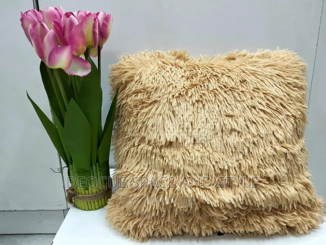 Brown Fluffy Fiber Throw Pillows in Nairobi Central Home Accessories