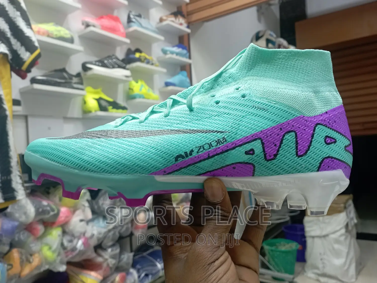 Nike Air Zoom Green Purple Colorway Football Boots