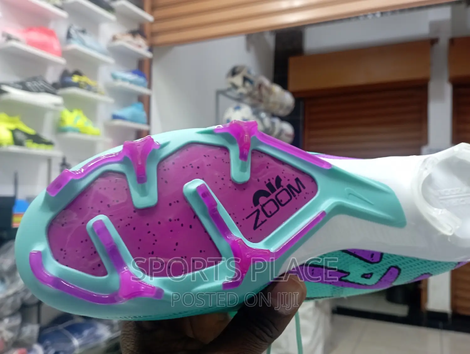 Nike Air Zoom Green Purple Colorway Football Boots