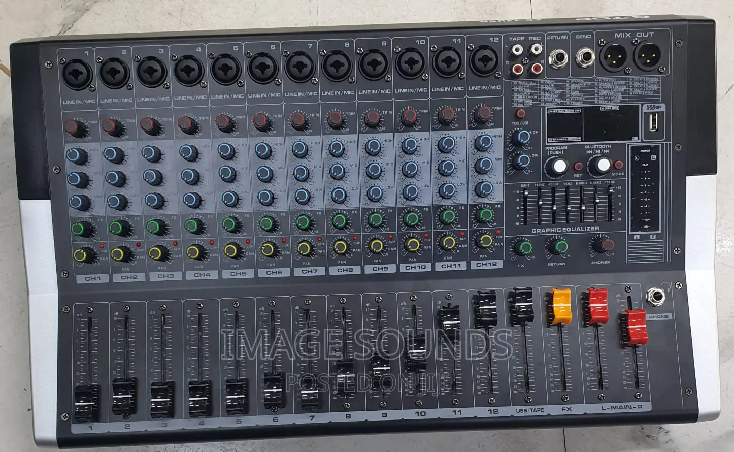 Powered Mixer 12channel - (DSD Echo Professional Mixer)