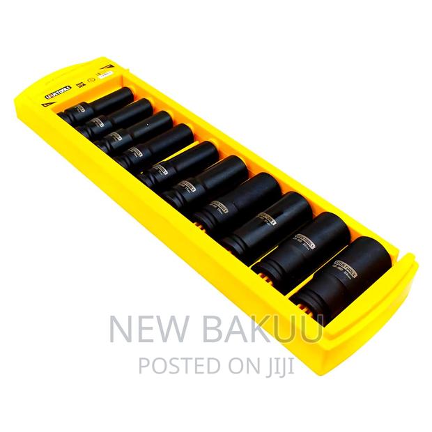 UYUSTOOLS Set of 10 Long Impact Sockets 1/2" 10-24m DAA1210