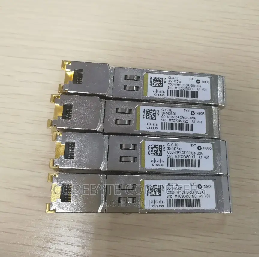 Cisco GLC-TE 1000base-T Standard Copper SFP Transceiver