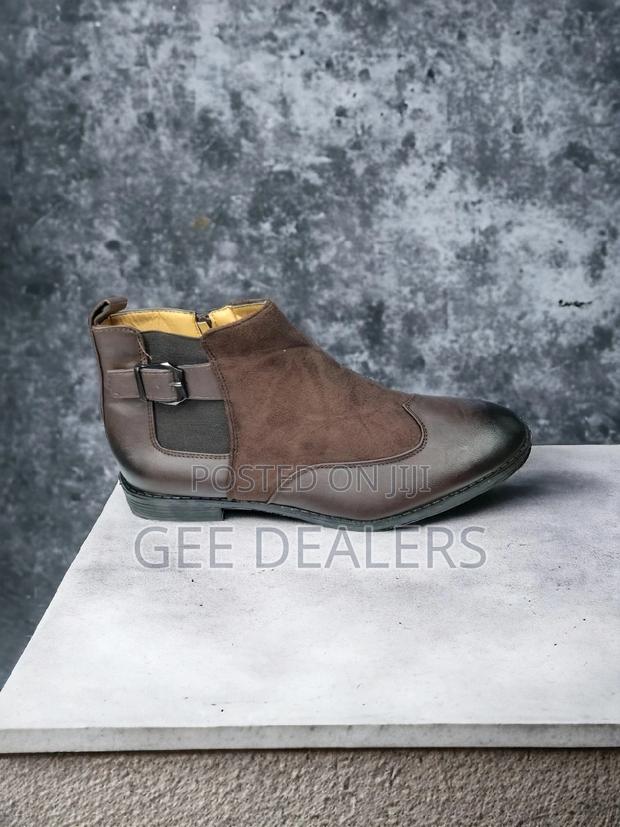 Men Official Boots Size 40-45 Dark Tun - thumbnail 2