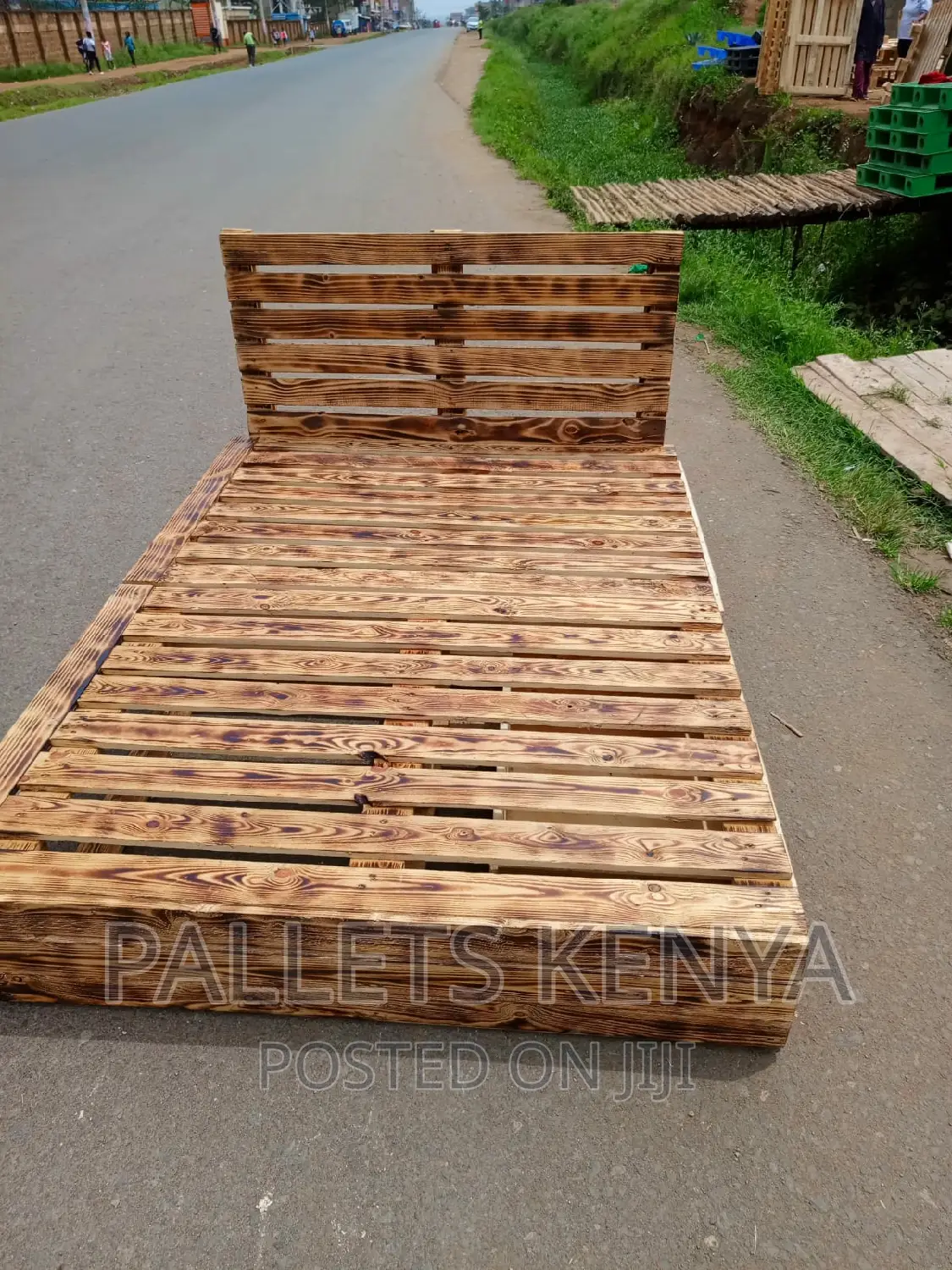 Pallet Bed- 5*6 Premium Pallet Bed With Drawers. (GF02,)