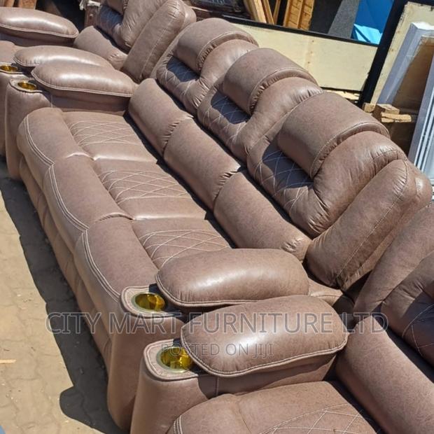 OFFER!!Fancy 3-Seater Leather Semi-Recliner Sofas Available - main view