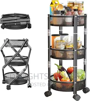 *Foldable Round Rotating Multi Layer Rack