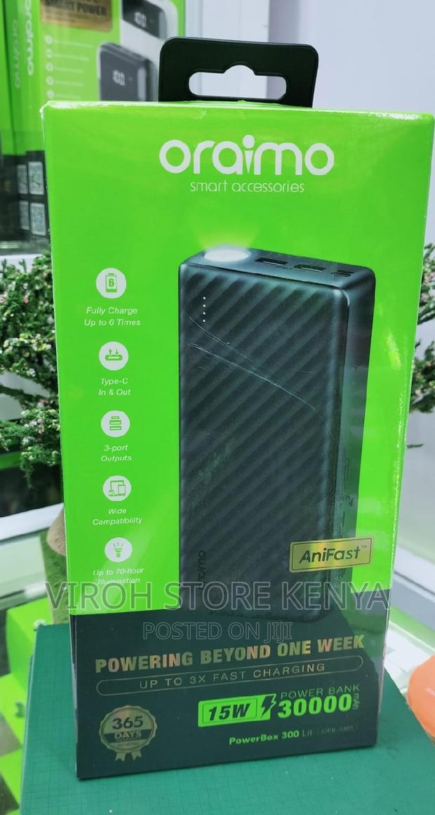 Oraimo 30000mah Powerbank 15W Powerbox300 - Genuine