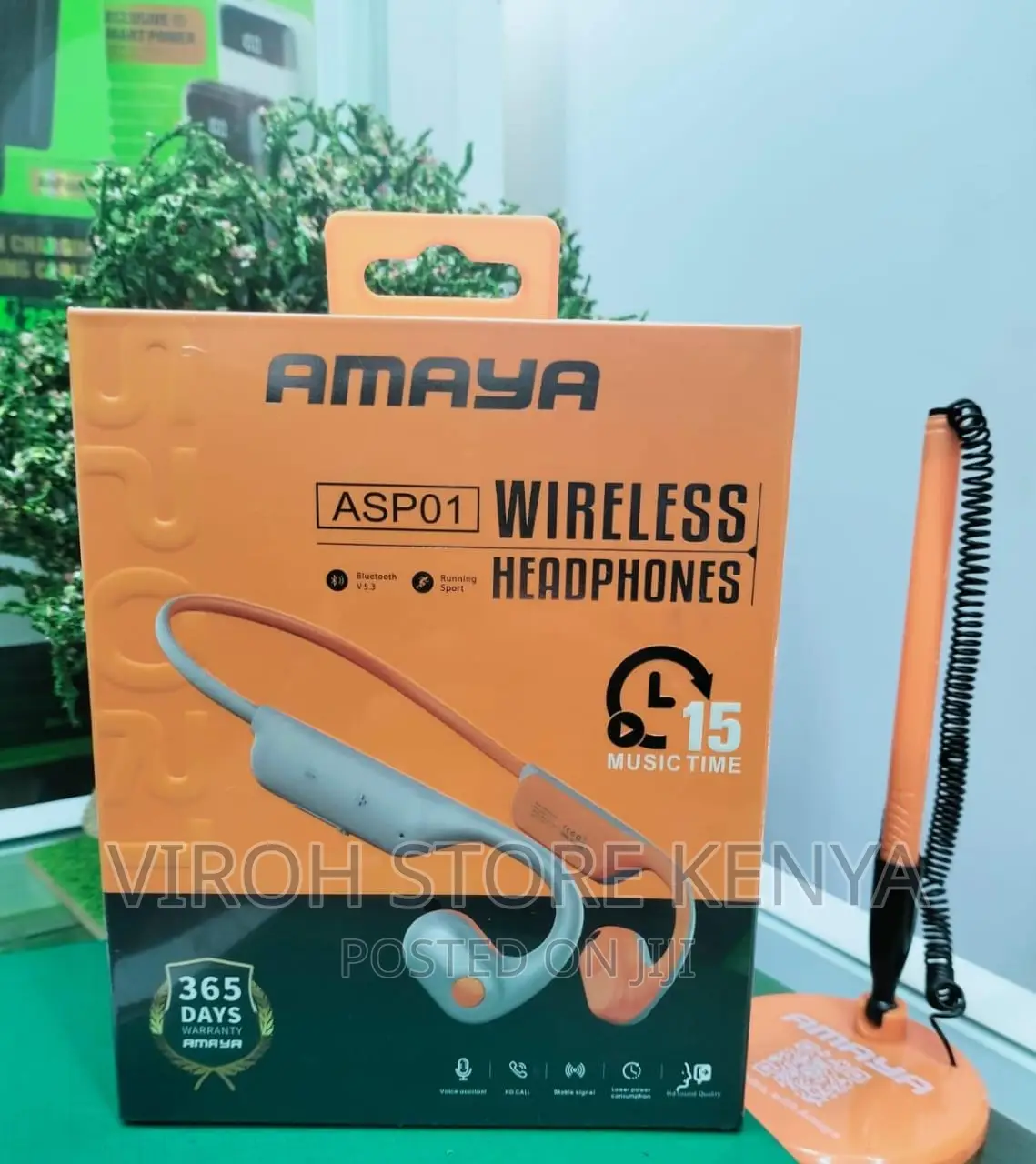 Amaya ASP01 Wireless Headphones Neckband Earbuds