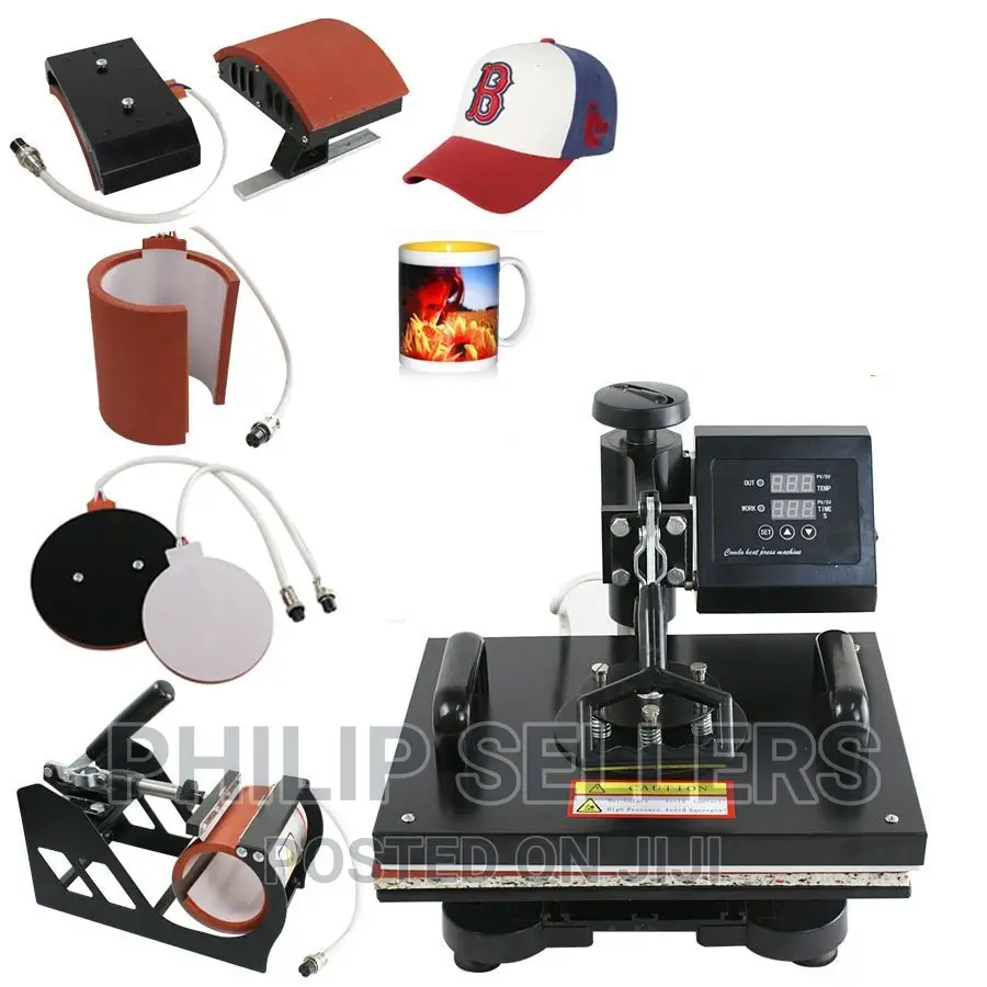 5 In 1 Heat Press Machine For T-shirts Combo