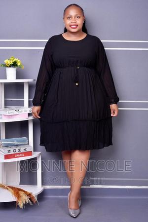 Classy Black Dress/ Shift Black Dress - thumbnail 2