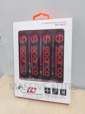Buy Red Black Sparco Car Door Guard/ Rubber Door Guard