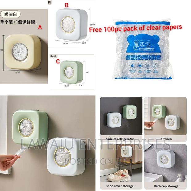 Wall Mounted Food Cover Clear Paper Storage - main view