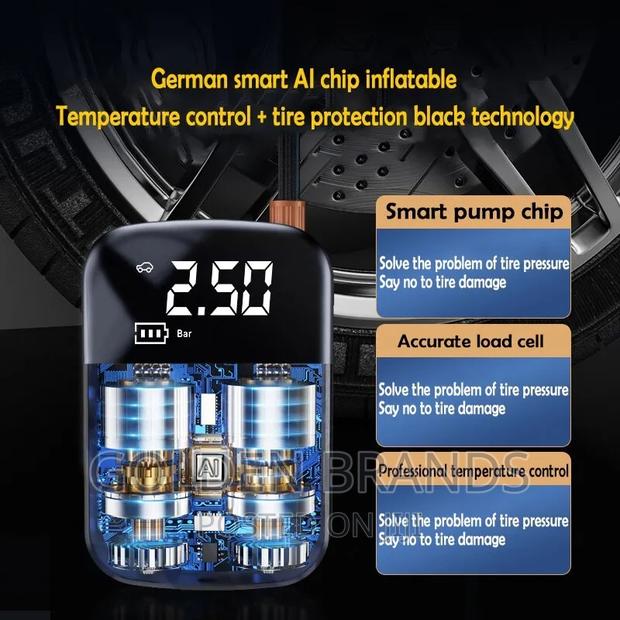 Smart Digital Wireless Car Tire Pressure Pump - thumbnail 3