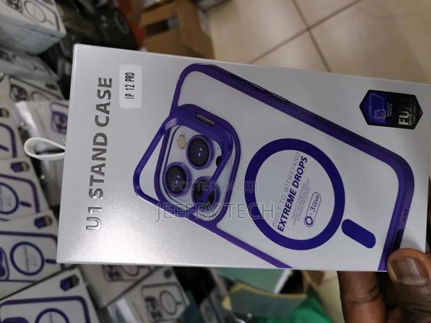24 Pro Max Back Case Luxury U1 Stand Transparent With Camera