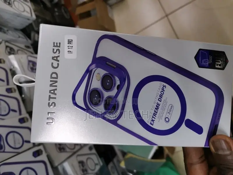 24 Pro Max Back Case Luxury U1 Stand Transparent With Camera
