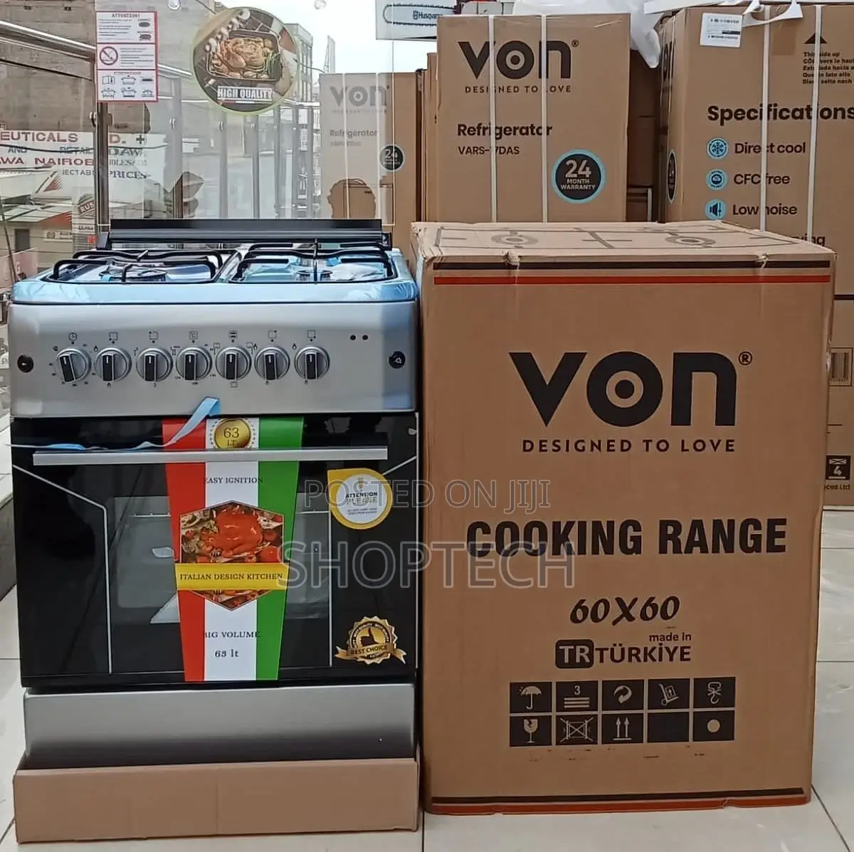 Von 60*60 VAC6F031US 3+1 Standing Cooker