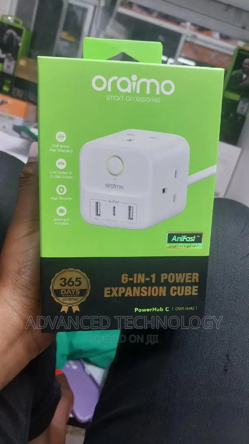 Oraimo 6-in-1 Power Expansion Cube OWS-U342 (Power Hub C)
