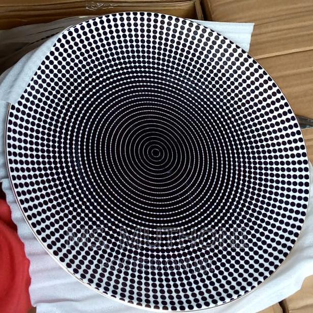 *10.5" Porcelain Decorated Ceramic Dinner Plate - main view