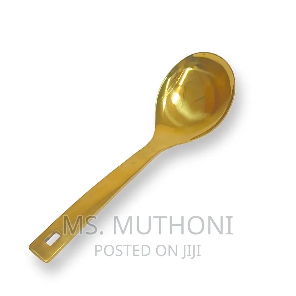 3 Heavy Gauge Gold Serving /Mandazi Spoons
