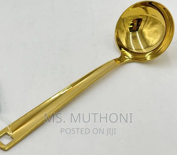 3 Heavy Gauge Gold Serving /Mandazi Spoons
