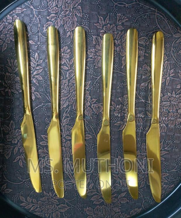 Heavy Gauge Golden Slim Table Spoons/Fork / Tea Spoons Al - thumbnail 3