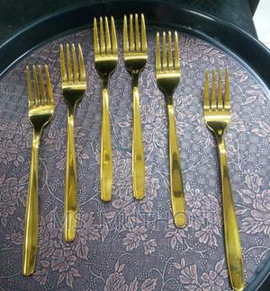 Heavy Gauge Golden Slim Table Spoons/Fork / Tea Spoons Al - thumbnail 2