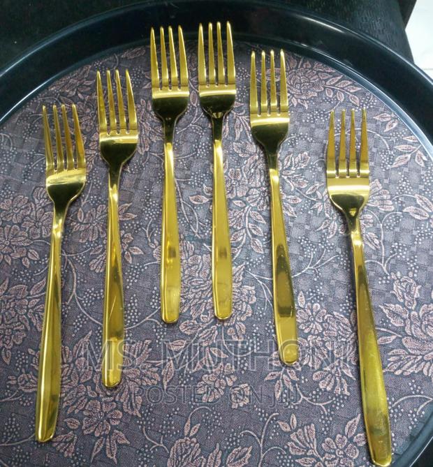 Heavy Gauge Golden Slim Table Spoons/Fork / Tea Spoons Al - main view