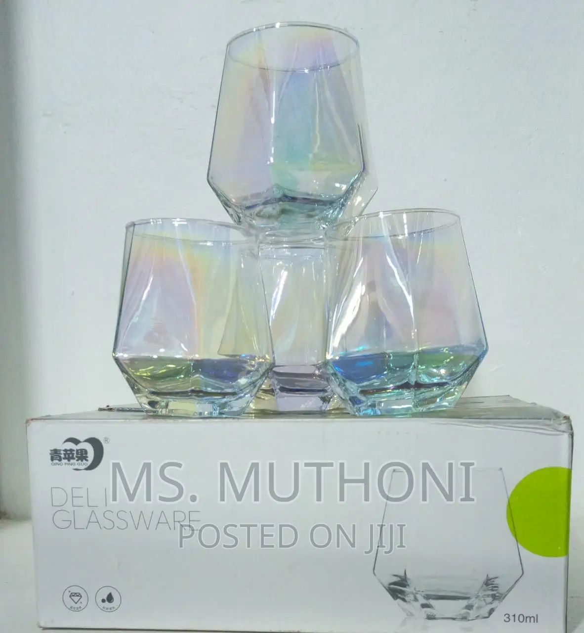 310ml Classic Diamond Whisky Glasses 6pcs