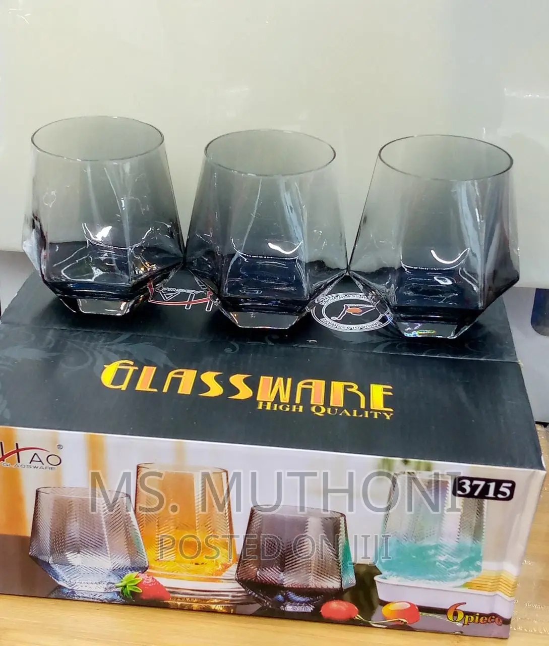 310ml Classic Diamond Whisky Glasses 6pcs