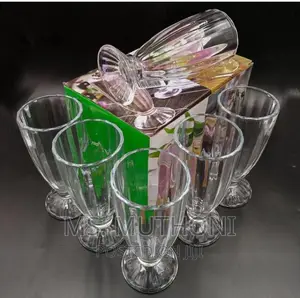  *6pcs Heavy Sleek and Durable Milkshake Glasses