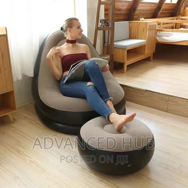 Inflatable Deluxe Lounge Seat With Foot Rest And Pump - thumbnail 2