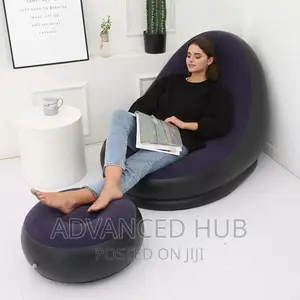 Inflatable Deluxe Lounge Seat With Foot Rest And Pump
