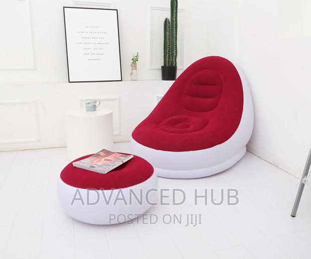 Inflatable Deluxe Lounge Seat With Foot Rest And Pump - thumbnail 4
