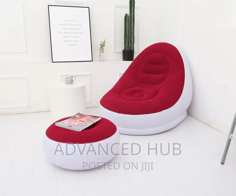 Inflatable Deluxe Lounge Seat With Foot Rest And Pump