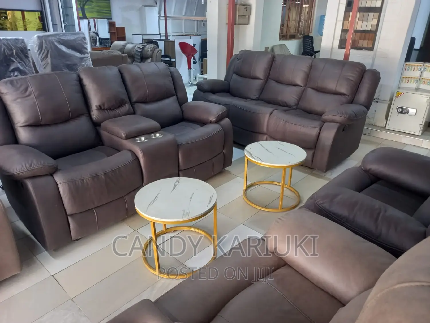 Brown 6 Seater Recliner Sofa Set