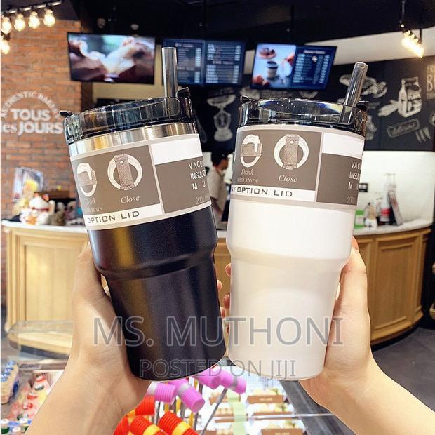 600 Ml Insulated Mug Black ,Grey Pink - thumbnail 2