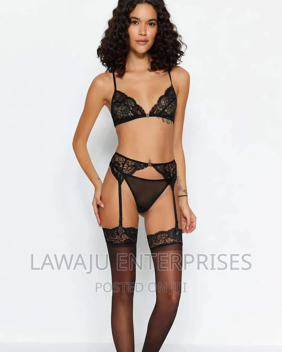 High Quality Lingerie Set In Black