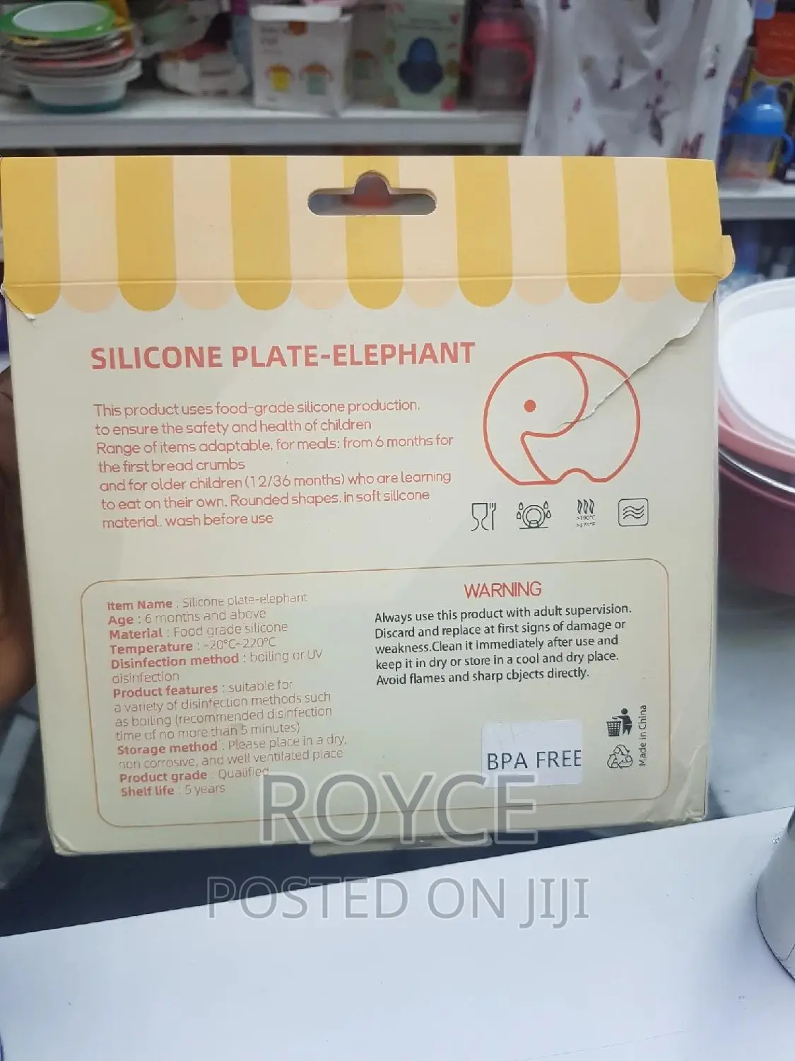 Silicone Suction Elephant Plate - Anti-Skid Bowl