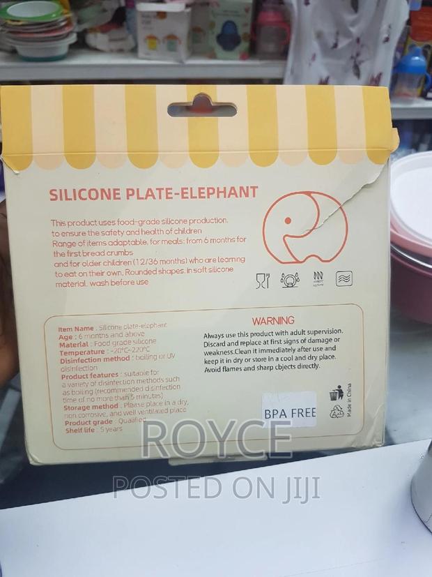 Silicone Suction Elephant Plate - Anti-Skid Bowl - thumbnail 3