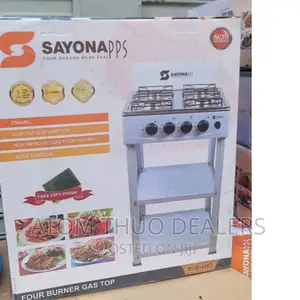 White Sayona Full Gas Standing Cooker Withshelves (SGB-4483)