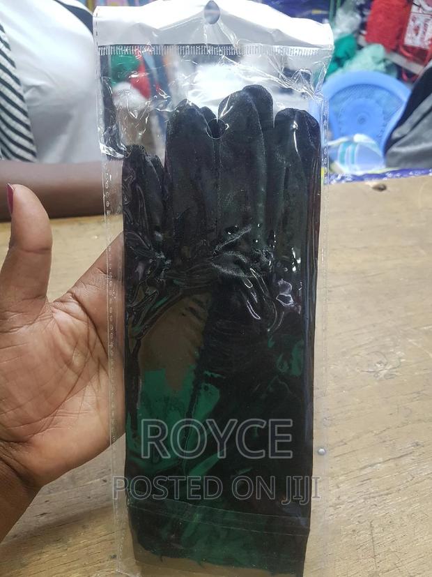 Black Satin Gloves-Formal, Wedding,Theatrical, Party Costume - thumbnail 3