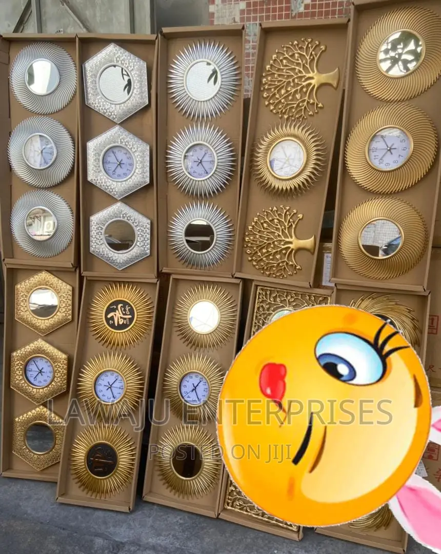 3 in 1 Decor Clock and Mirror Set