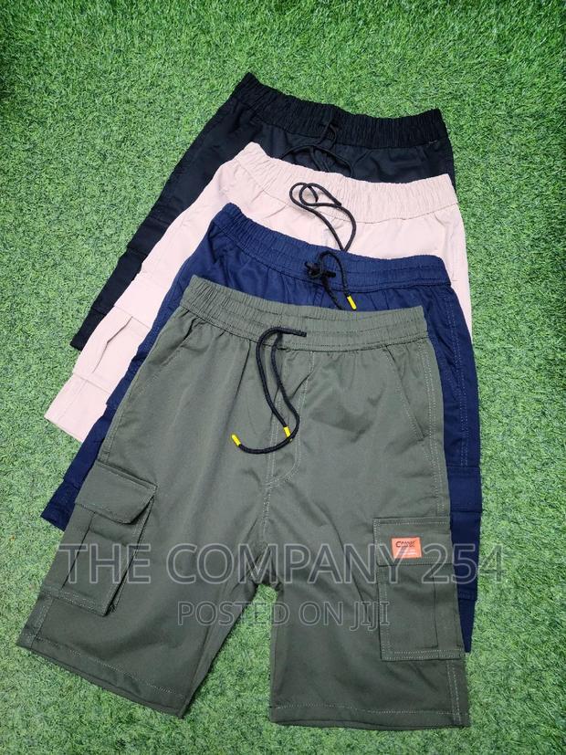 Classic Designer Cargo Canvas Long Latest Men's Shorts - thumbnail 7