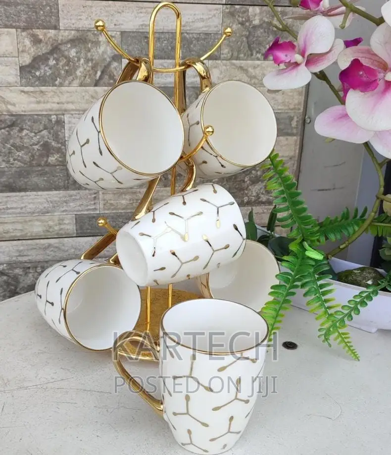 6 PCS Golden Mugs