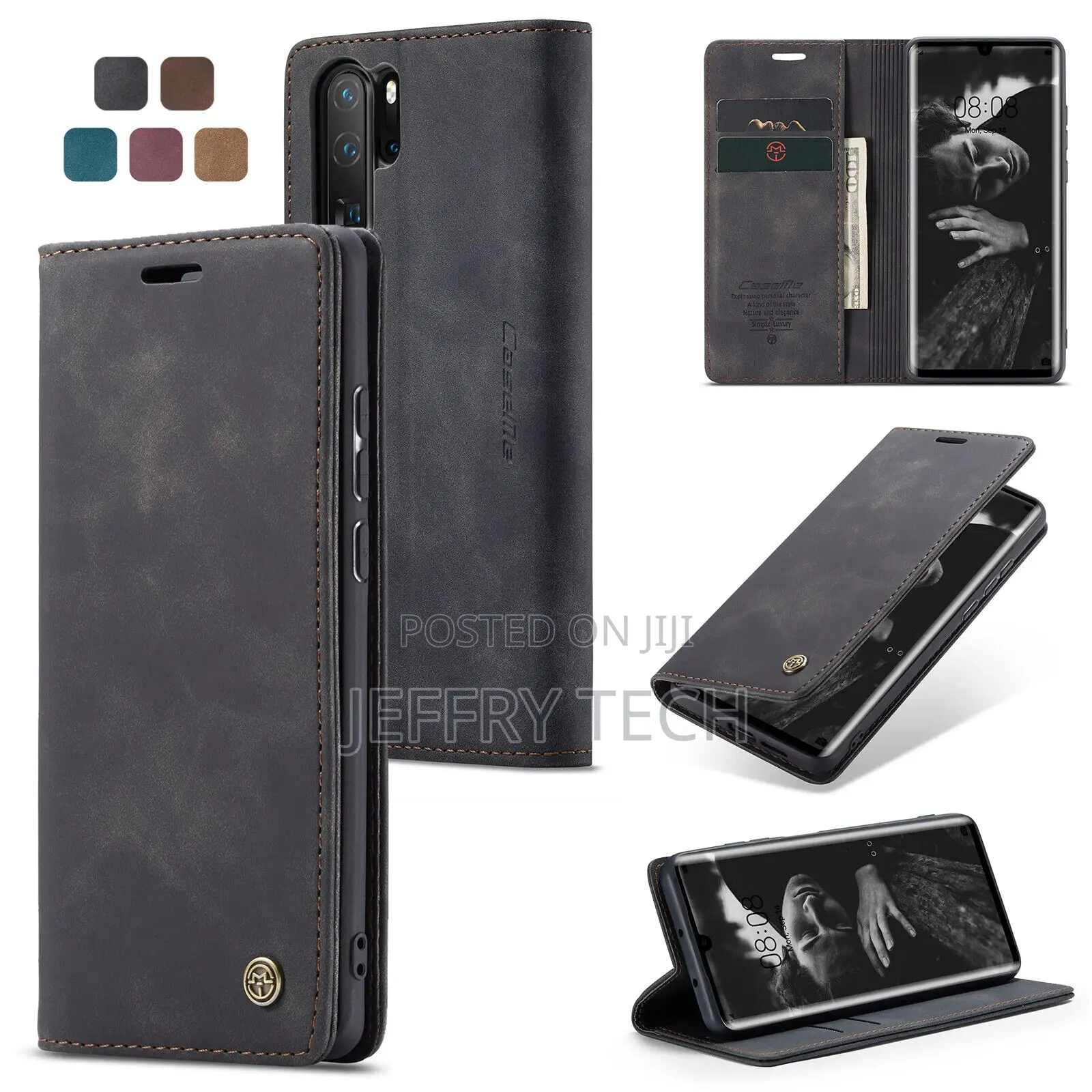 Huawei P30 Flip Caseme PATTERN Leather Wallet Leather Cover